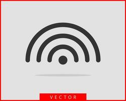 Free wi fi icon. Connection zone wifi vector symbol. Radio waves signal.