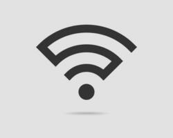 icono de wi-fi gratis. símbolo de vector wifi de zona de conexión. señal de ondas de radio.