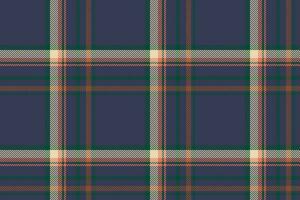 Plaid background, check seamless pattern in blue. Vector fabric texture for textile print, wrapping paper, gift card or wallpaper.