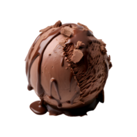 Chocolat la glace crème Balle isolé sur transparent Contexte png