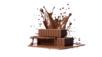 chocolate bar with splashes of chocolate on it png