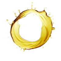a yellow liquid splash on a white background png