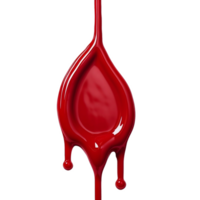 rouge liquide égouttage sur une transparent Contexte png