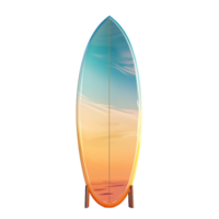 tabla de surf en un pararse, transparente antecedentes png