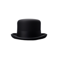 a bowler black top hat on a transparent background png