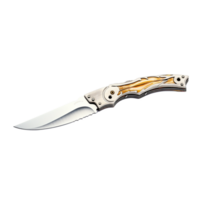 a knife with a gold handle on a transparent background png