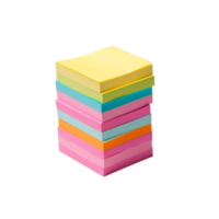 a stack of colorful sticky notes on a transparent background png