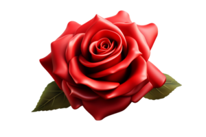 red rose png image 3d rendering