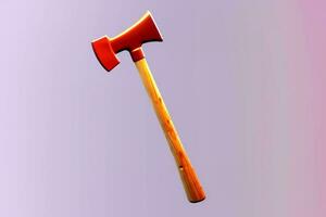3d axe is shown in a purple background photo