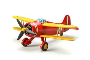 3d toy airplane is shown on a white background photo