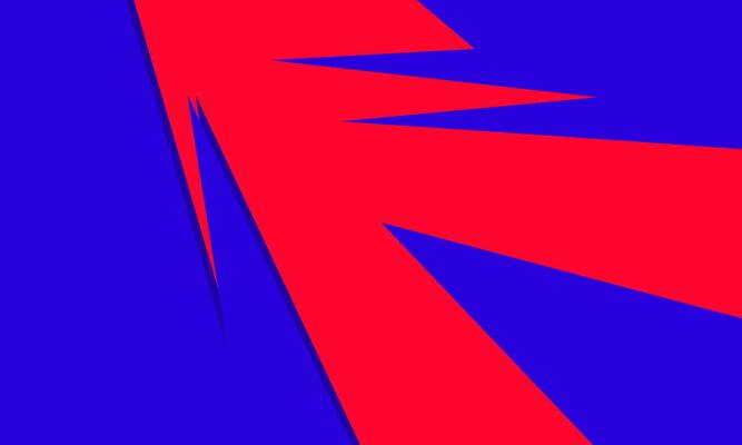 Abstract wavy brutalist contemporary background. Brutal swiss bauhaus design red blue. Vector brutalist trendy retro style
