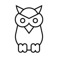 owl icon, sign, symbol in line style vector