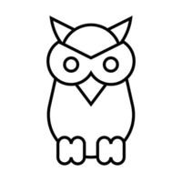 owl icon, sign, symbol in line style vector