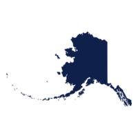 Alaska carte avec Couleur contour. Etats-Unis carte png