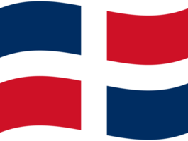 Dominican flag wave. Dominican flag. Flag of Dominican png