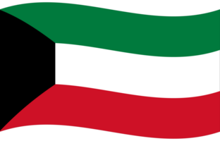 Kuwait Flagge Welle. Flagge von Kuwait png