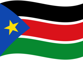 South Sudan flag wave. South Sudan flag. Flag of South Sudan png