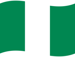 Nigerianer Flagge. Flagge von Nigeria. Nigeria Flagge Welle png