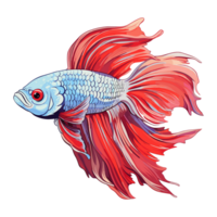 siamese stridande fisk klistermärke illustrationer, betta fisk png