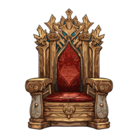 wooden throne, king chair wood png