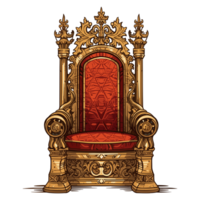 wooden throne, king chair wood png