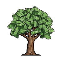 Geld Baum Illustration, Geld Finanzen, Geld sparen. png