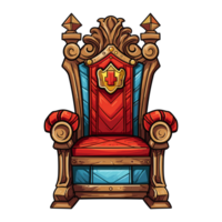 wooden throne, king chair wood png