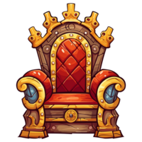 wooden throne, king chair wood png