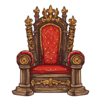 wooden throne, king chair wood png