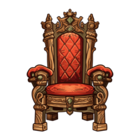 wooden throne, king chair wood png