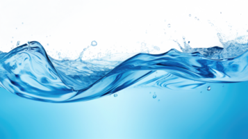 water spatten en druppels geïsoleerd Aan transparant achtergrond. abstract achtergrond met blauw water Golf png