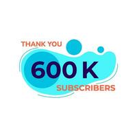 THANK YOU 600K FOLLOWERS CELEBRATION TEMPLATE DESIGN  VECTOR GOOD FOR SOCIAL MEDIA, CARD , POSTER