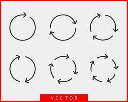 colección flechas vector fondo blanco y negro símbolos. icono de flecha diferente establece círculo, arriba, rizado, recto y retorcido. elementos de diseño.