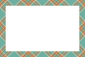 Vintage frame vector. Scottish border pattern retro style. Tartan plaid ornament. vector