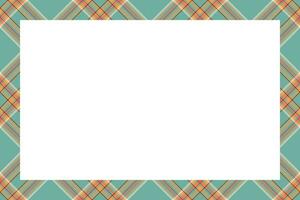 Vintage frame vector. Scottish border pattern retro style. Tartan plaid ornament. vector