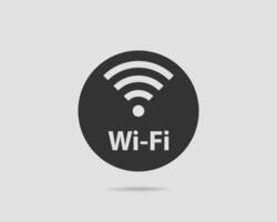 icono de wi-fi gratis. símbolo de vector wifi de zona de conexión. señal de ondas de radio.