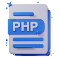 php Datei Format von 3d Illustration. Datei Format 3d Konzept. 3d Rendern png