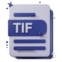 TIF file format of 3D illustration. file format 3D concept. 3d rendering png