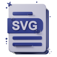 SVG file format of 3D illustration. file format 3D concept. 3d rendering png