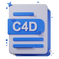 C4D file format of 3D illustration. file format 3D concept. 3d rendering png