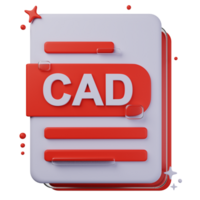 CAD file format of 3D illustration. file format 3D concept. 3d rendering png