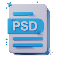 PSD file format of 3D illustration. file format 3D concept. 3d rendering png