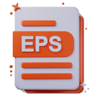 EPS file format of 3D illustration. file format 3D concept. 3d rendering png