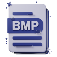 bmp archivo formato de 3d ilustración. archivo formato 3d concepto. 3d representación png