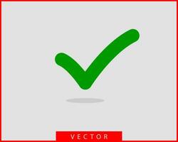 elemento de diseño de símbolo de vector de icono de marca de verificación.