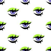 Acid eye seamless pattern vector