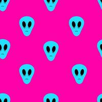 Alien neon seamless pattern vector