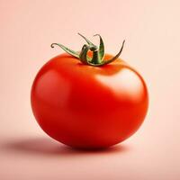 Fresh and ripe tomato healthy food with isolated background generative ai photo