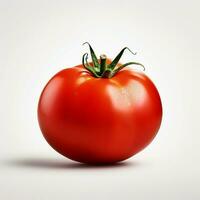 Fresh and ripe tomato healthy food with isolated background generative ai photo