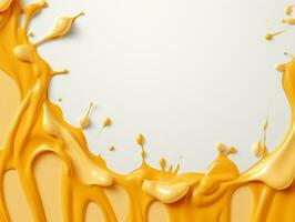 Melted cheese border generative ai photo